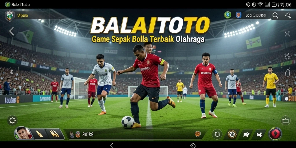Tampilan gameplay BALAITOTO yang menampilkan aksi sepak bola seru.