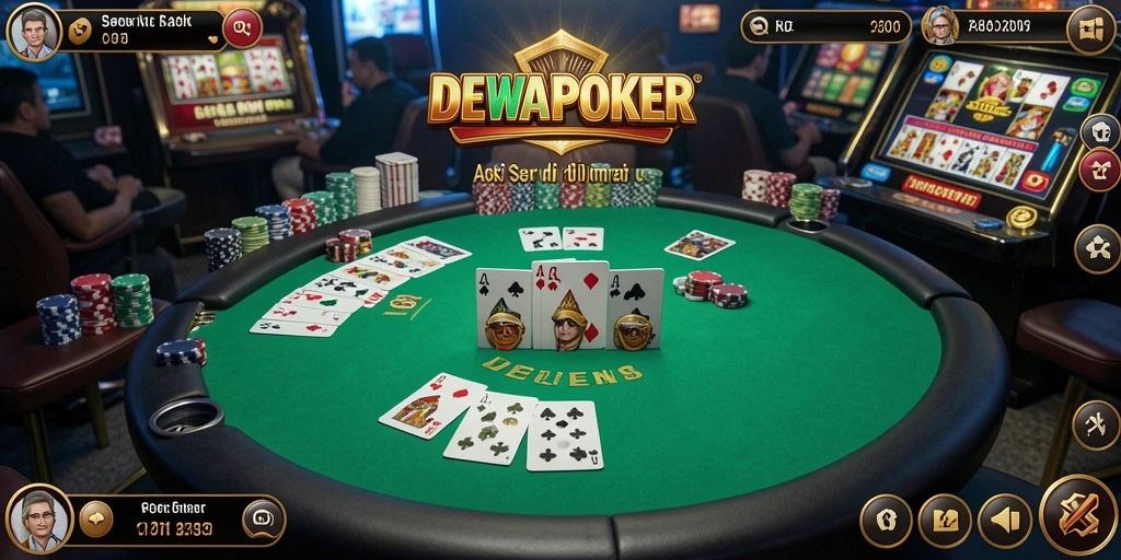 Tampilan gameplay seru dari DEWAPOKER yang penuh aksi.