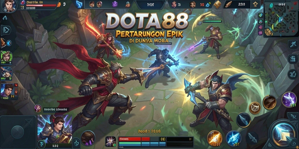 Tampilan gameplay DOTA88 yang mendebarkan dan penuh aksi.