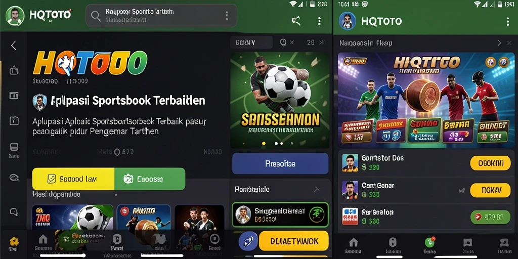 Tampilan antarmuka HQTOTO saat memasang taruhan olahraga