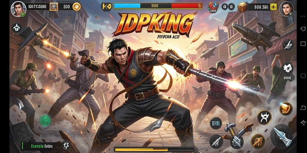 Tampilan menarik dari gameplay <strong>IDPKING</strong> dengan pertempuran yang intens.