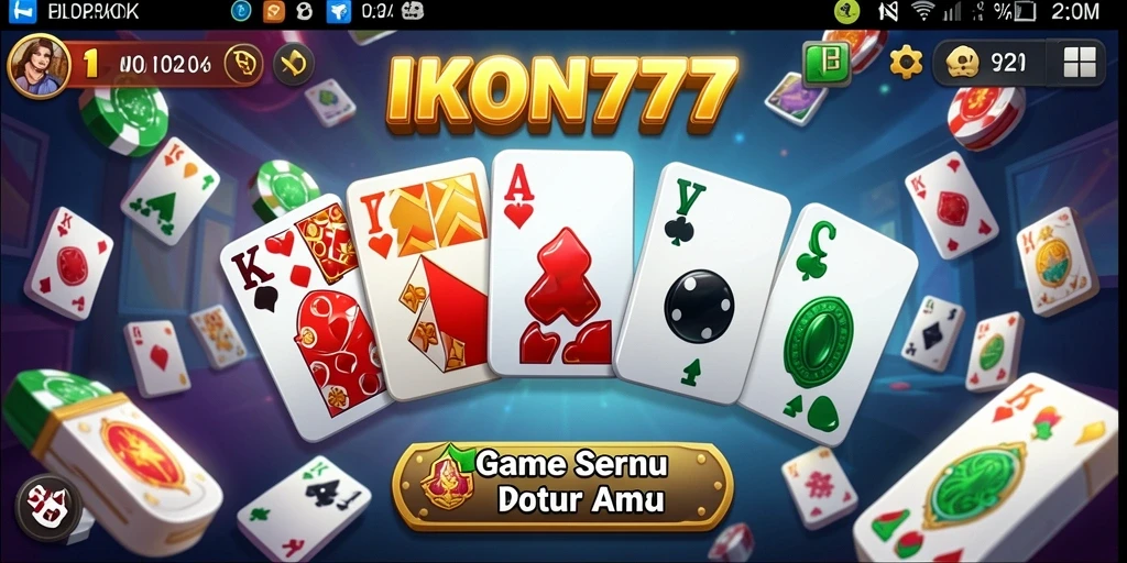 Tampilan gameplay menarik dari IKON777 dengan domino klasik.