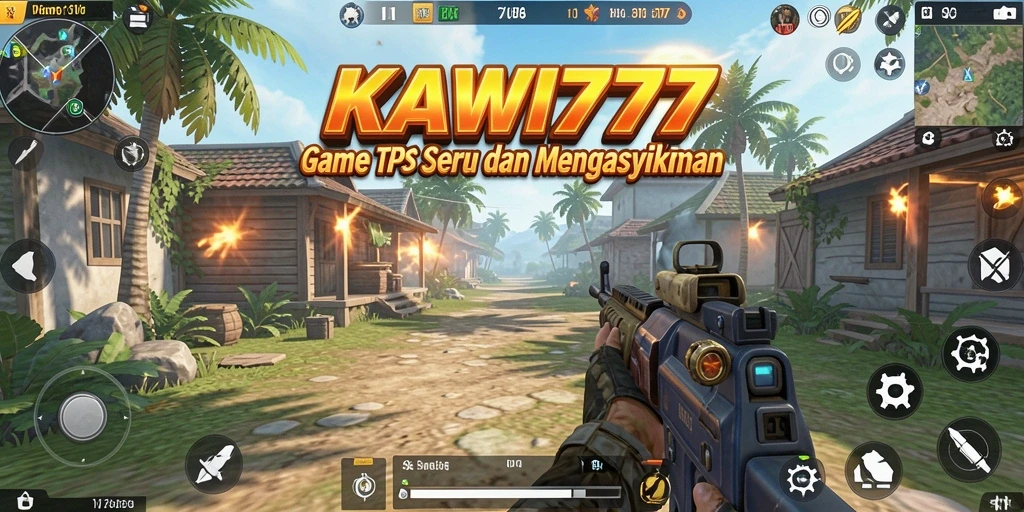 Screenshot gameplay KAWI777 menampilkan aksi seru di medan perang.