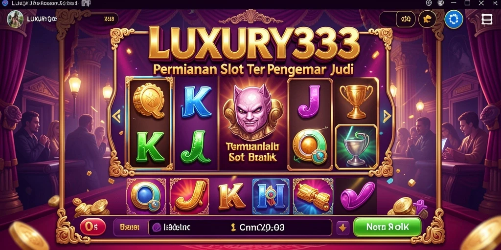 Screenshot LUXURY333 menampilkan pengalaman bermain slot yang seru dan menegangkan.