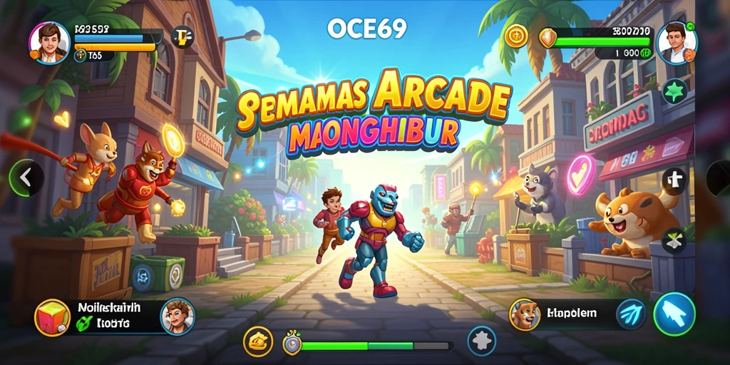 Screenshot gameplay OCE69 yang menunjukkan aksi seru di dalam permainan Arcade.