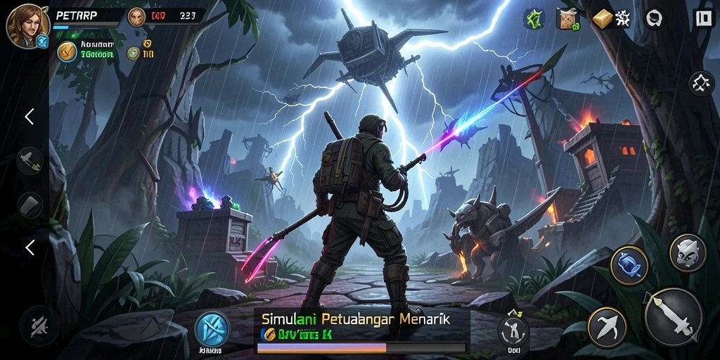 Tampilan gameplay PETIRRP yang menawan dan penuh petualangan.