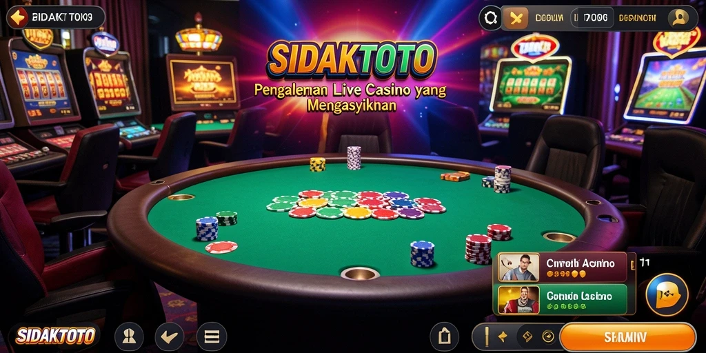 Tampilan gameplay menarik di aplikasi Live Casino SIDAKTOTO.