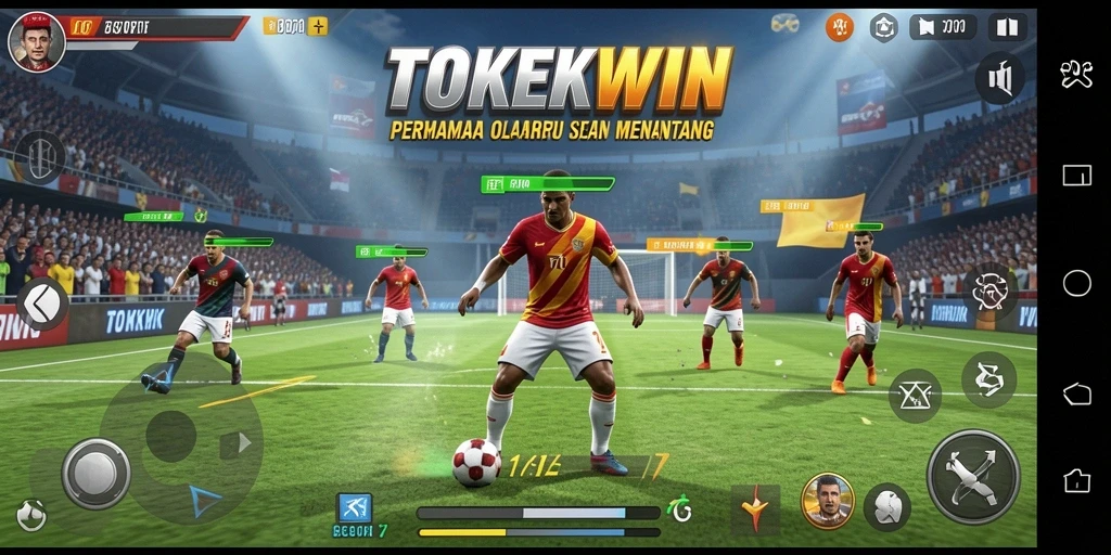 Tampilan gameplay yang kompetitif di TOKEKWIN dengan berbagai olahraga.